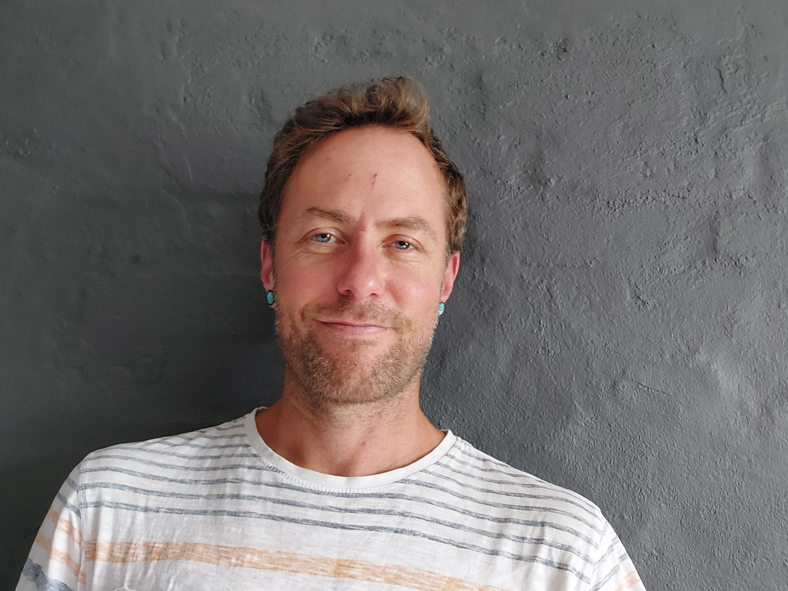 Kyle Young in a relaxed setting, approachable portrait